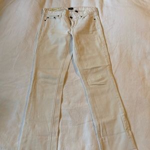 J. Crew Matchstick White Jeans